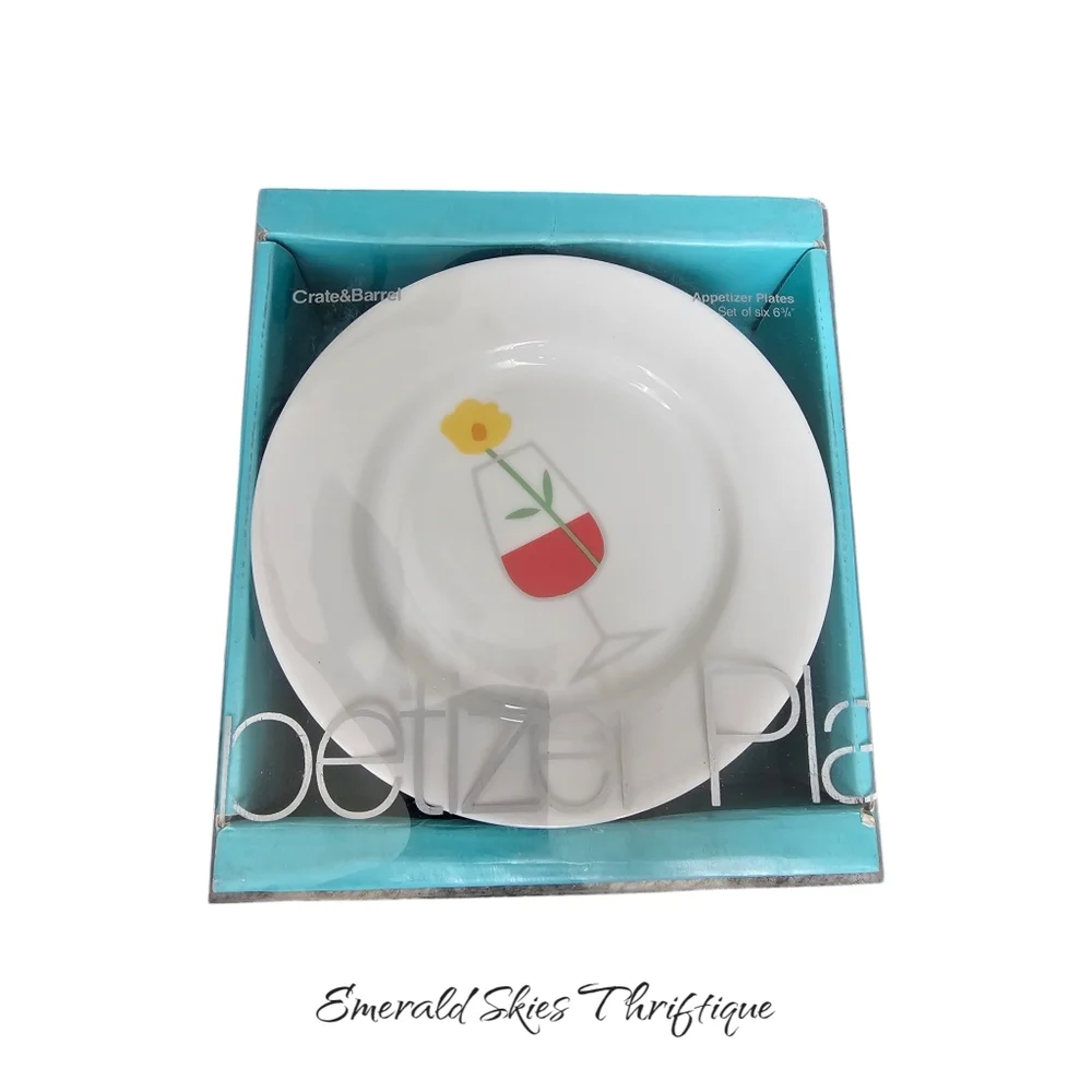 Crate and Barrel appetizer plates, set of 6
